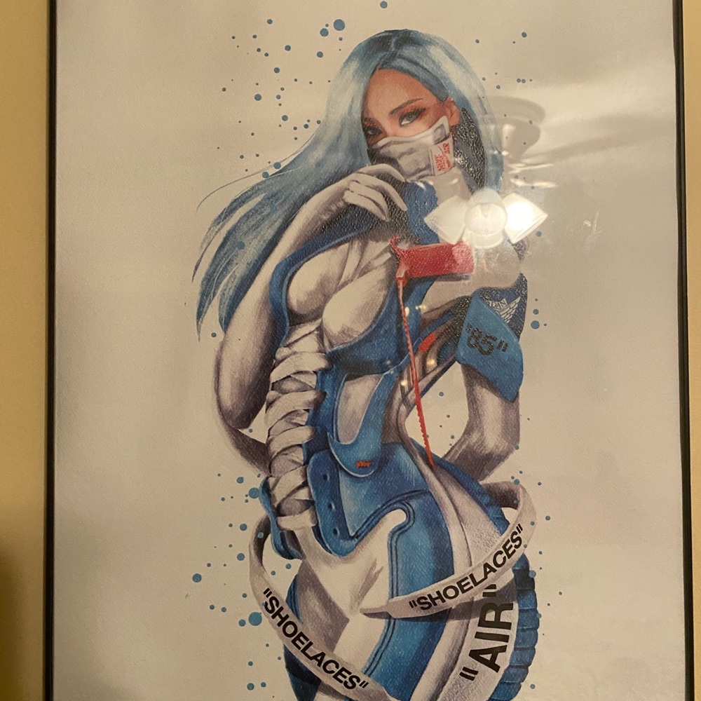 Reina Koyano Jordan 1 OffWhite ltd ed signed print